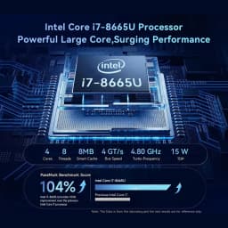 MLLSE NEW M4 Pro Mini PC Intel I7 8665U CPU 16G RAM 480GB ROM Compatible USB 3.2 Win11Pro Desktop Portable WiFi5 BT4.2