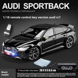 1: 18 RS7 Sport Remote Key Edition Super Run Sound and Light Alloy Model Advanced Children's Toy Birthday Gift Decoration