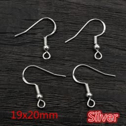 50pcs 2-Styles 925 Sterling Silver Plated Gold Rhodium Earrings Hooks Findings for DIY Earring Jewelry Making Accessories