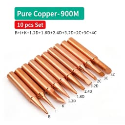 Original Soldering Iron Tip Pure Copper 900M Soldering Iron Head Set Inside Hot Bare Copper Electric Soldering Iron Welding Tool