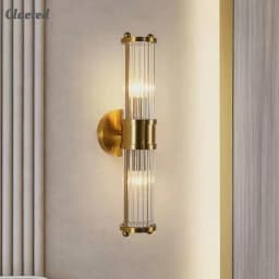 Nordic Minimalist Wall Lamp Living Room Background Wall Staircase Hallway Light Luxurious Crystal Light Bedroom Bedside Lamp