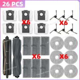 Fit For (Mova P50 PRO ULTRA/P50 Ultra, Dreame X40 Ultra/L40 Ultra/L30s Pro Ultra Heat) Tricut Roller Brush Filter Mop Cloth Bag