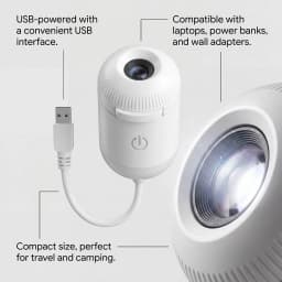 WACUAAO 2-in-1 HD Galaxy Projector, Compact Starry Sky Night Light with 10 Scenes, Portable Planetarium Lamp for Room Decor