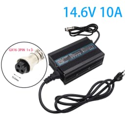 14.6V 10A Charger Smart Aluminum Case Is Suitable For 4S 12.8V Outdoor LiFePO4 Battery Electric Car Safe And Stable OHRIJA