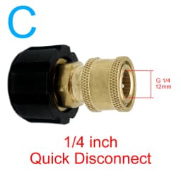 1pc 1/4 3/8 To M22 14 Quick Connector High Pressure Car Washer Quick Coupling Water Gun Tube Adapter Joints