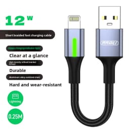 NNBILI 0.25-0.5m Short USBC Cable 66W USB A To Type C Fast Charging Cable for iphone 15 Huawei Samsung Portable Power Bank Cable