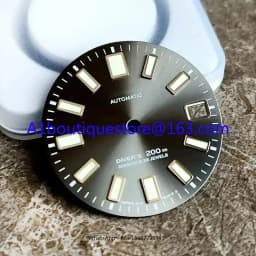 High Quality Watch Modification Accessories 62MAS Dial Green C3 Super Luminous Faces 28.5mm Calendar Sun Patterned Disk Surface