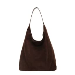 Large Capacity Suede Shoulder Bag Autumn and Winter Vintage Women's Bag Solid Color Simple Versatile Bucket Bag