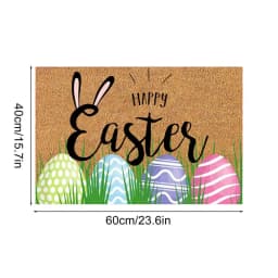 Easter Bunny Non-Slip Door Mat Living Room Front Door Entrance Doormat Bedroom Bedside Foot Mat Bath Balcony Hallway Rug