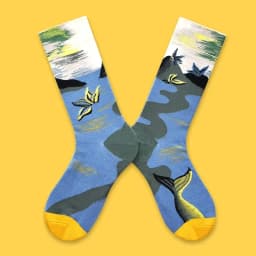 1 Pair Canvas Lattice Plant Art Funny Socks Women Novelty Abstract Cute Socks Women Jacquard Crew Female Calcetines Divertidos