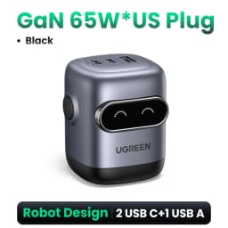 【US Plug】UGREEN 65W 30W GaN Charger Robot Design QC4.0 3.0 PPS for iPhone 18 17 16 Pro Macbook Laptops Tablet PD3.0 Fast Charg