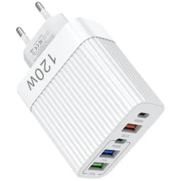 USB Fast Charger 120w Multiple Port Charger Block Fast Charging Station Hub Portable Type C Charging Outlet For Mobile Phones