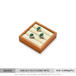 Oirlv New Solid Wooden Ring Tray Jewelry Display Storage Plate For Ring Jewellery Counter Showcase Props Jewellery Organizer