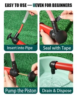 Manual Siphon Pump AC Drain Unclogger Dual Port Air Extractor For Car Aquarium Fish Tank Oil Water Transfer Plumbing Tool