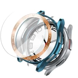 Tempered Glass+Bezel+Case For Samsung Galaxy Watch 6 Classic 43mm 47mm Cover TPU Bumper All-Around Protector Clear Screen Bezels