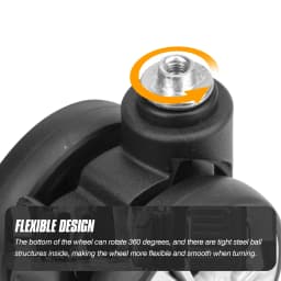 1/2 Pcs Luggage Replacement Wheels W/H Brakes Trolley Caster Travel Suitcase Wheel Double Row 360° Spinner Repairing Casters LN-