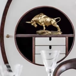 Lucky Taurus Zodiac Ornament Resin Cow Statue Desktop Office Desk Decor Modern Bookcase Display Home Decoration Creative Gift