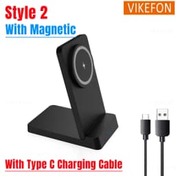Wireless Charger Phone Desktop Folding Holder Stand For iPhone 16 15 14 13 12 Pro Max Samsung S24 Xiaomi Fast Charging Station