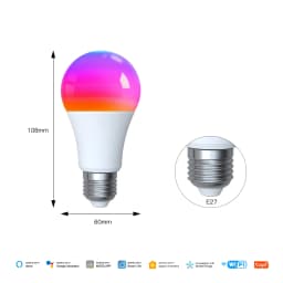 MOES Tuya Matter WiFi Smart Bulb Dimmable Led Light 16 Million RGB Colors E27 Candle Lamp Voice Control Alexa Google Home