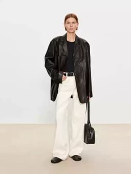 Classic Ultra Soft Black Leather Jacket Women's Casual Style 2026 New High-End Minimalist Silhouette Leisure Suit