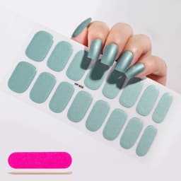 Semi Cured Wraps Fast Gel Nail Sticker Soild Nail Gel Wraps Adhesive Full Cover Gel Nail Decal UV Lamp Cured Manicure Decoration