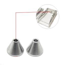 2 Pieces Silicone Molded Beads for Jewelry Casting Mould Frame Copper Aluminum Wax Injection Nozzle Jewellery Making Accessories