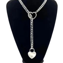 Punk Rock Exaggerate Personality Heart O-Ring Slip Chain For Women Girls Simple Versatile Long Necklace Jewelry Accessories Gift