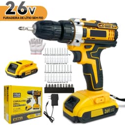 Kit Ferramentas Elétricas 26V 47 Peças Com Maleta Para Reparos, Montagens E Trabalhos De Precisão
