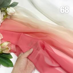 Rainbow Gradient Color Chiffon Fabric 30D Organza Tulle Fabric For Diy Ancient Style Hanfu Wedding Dress Stage Party Decor