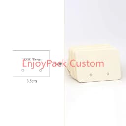 100Pieces Customize Personalize Logo Print Paper Jewelry Thank You Necklace Earring Holder Cards Packing Display Stand Wholesale