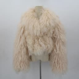 PINK JAVA QC23050-2 new arrival real mongolia sheep fur jackets women winter fur coat wholesale hot sale