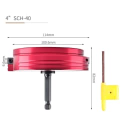 1pc PVC Pipe Reamer 6.35mm Hex Shaft Plumbing Tool PVC ABS Drain Water Pipe Joint Tool Drill Bits Clean Cement Remnants Tools