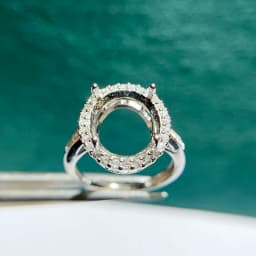 MeiBaPJ 4*6 & 10*14 Seven Sizes Fashion Ring Setting DIY Empty Holders for Women Real 925 Sterling Silver Fine Charm Jewelry