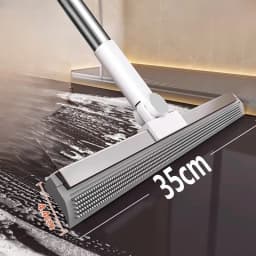115cm Telescopic Silicone Broom Dual Use Wet Dry Floor Squeegee Water Wiper for Bathroom Toilet Floor Cleaning