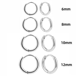 3pair/set Simple Twist Circle Round Hoop Earrings for Women Waterproof Stainless Steel Huggie Ear Buckle Statement Jewelry 2026