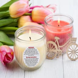 500Pcs White Candle Warning Labels,1inch 1.5inch Round Candle Safety Labels Sticker for Candle Making DIY Candle Jars