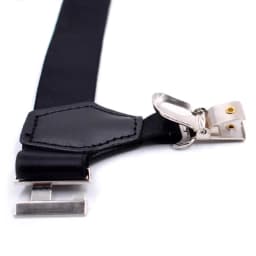 A Pair Men's Black Sock Garters Belt Adjustable Elastic Sock Suspenders Braces Holders Non-slip Duck-Mouth Clips Hold Up