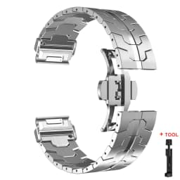 26 22mm QuickFit Metal Strap For Garmin watch Fenix 5/5X/5XPlus/6/6X/6XPro/7x Titanium Color Stainless Steel Band Forerunner 945