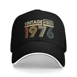 Born in 1976 vintage age 50 years old funny 50th birthday Accessories Men Women Baseball Caps Dad Hat Classic Travel Headwear