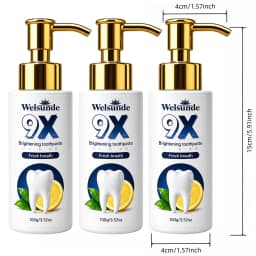 1/3PCS Tooth Whitening Toothpaste, Exquisite Christmas gifts,Hydroxyapatite, Natural Herbal Ingredients, Deep Cleaning Formula, Fresh Breath, Gentle Daily Oral Care, Rich Foam Texture, Easy Dispensing Pump Design,