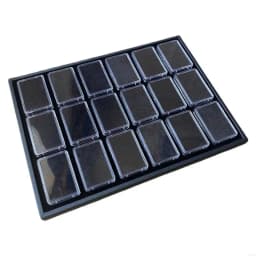 18Pcs Crystals Clear Display Cases With Soft Interior for Elegant Jewelry Storage and Retail Showcase