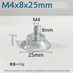 M4 M5 M6 M8 Transparent Suckers With Screw PVC Plastic Sucker Pad Holder Turn Nut Glass Table Tops Storage Tool Hooks