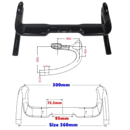 BIKEDOC TB28 Carbon Bunch Bar Toray 700 Track Bar For Front And Rear Brake Fixie Carbon Handlebar UD Glossy Drop Bar