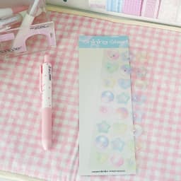 WAKAWAKA Hot Silver Bubble Stickers Scrapbook Stickers Cute Guka Card Decor Deco Stickers Journal Embellishments