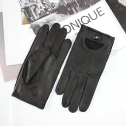 New Men's Deerskin Driving Gloves Thin Single Leather Unlined Leather Fashion Classic Black Driver Gloves
