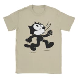 Felixes The Cat Walking T-Shirts for Men Women Fashion 100% Cotton Tees Crew Neck Short Sleeve T Shirt Gift Idea Tops