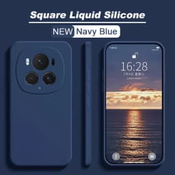 Luxury Square Liquid Silicone Phone Case Cover For Honor Magic6 Magic 6 Pro 6Pro Magic6Pro 5G Soft Candy Color Back Cover