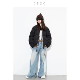 White Duck down Short down Jacket for Women, Petite Size, 2026 Winter Stand Collar Thickened Puffer Jacket