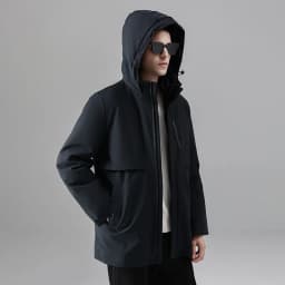 Men's Down Coats and Parkas Mid-length Winter Jackets Padded Puffer Jacket Man Down Jacket Thick Detachable Inner Padding HWY103