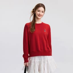 Semir Oversize Hoodie Women Spring Embroidered Split Basic Layer Trendy Pullover Casual Loose Comfortable Stylish Top